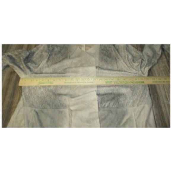 Vocal Grey Brown Faux Suede Lace Bell Slv Cardigan Jacket Size XL Fairy Grung - Picture 8 of 15